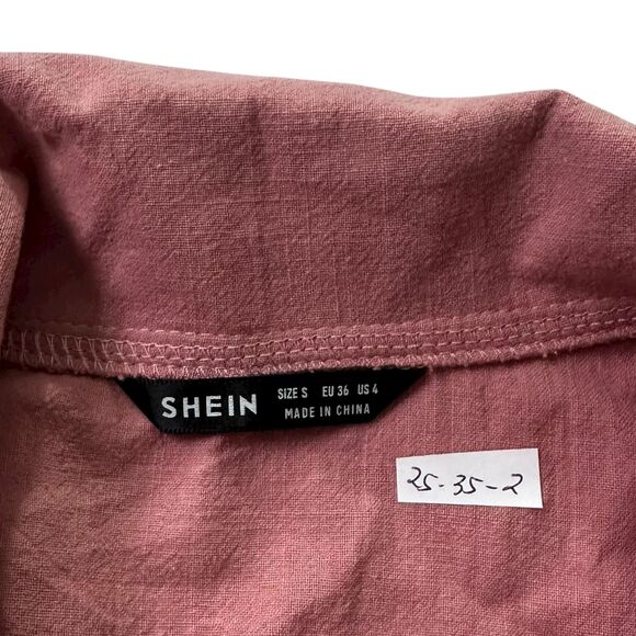 Shein Blush Pink Vest Tie Bow Crop Top Women's Size Small | 25-35-2 - Picture 3 of 5